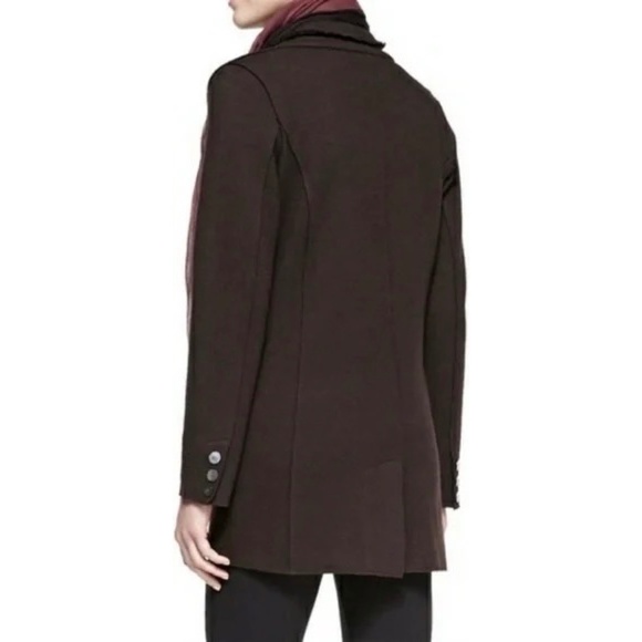 EILEEN FISHER Brown Felted Merino Wool Button Up Jacket Blazer Military Medium - Picture 8 of 14